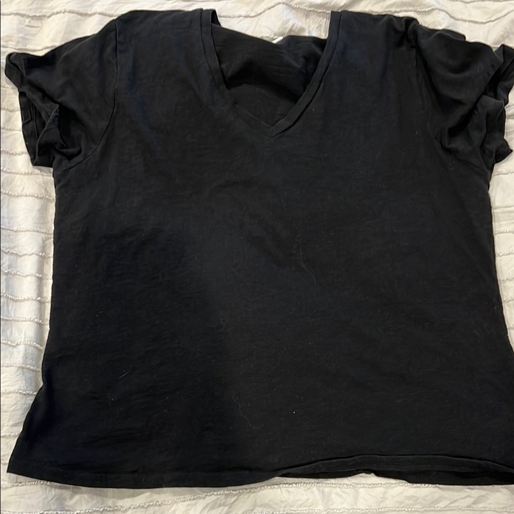 Black Boxy Relaxed Short Sleeve Tee
